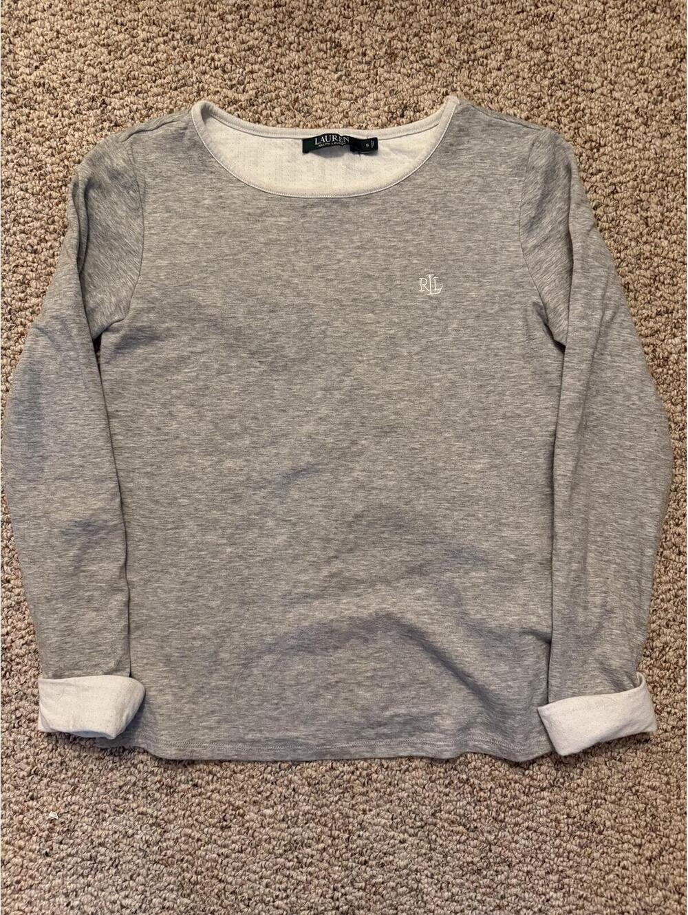 Ralph Lauren heather gray soft long sleeve